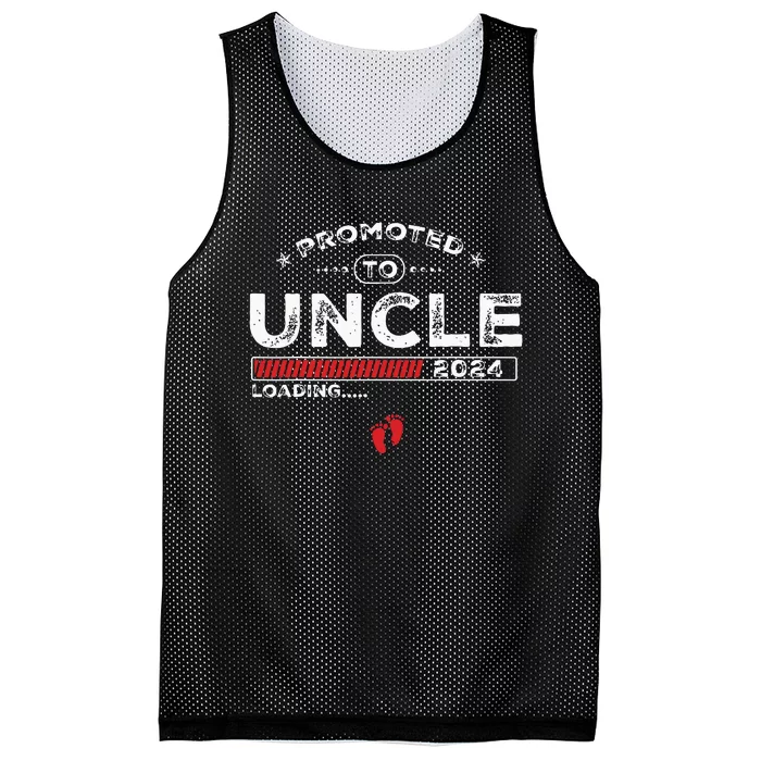 Promoted To Uncle Est 2024 Loading Soon To Be Dad Uncle Mesh Reversible Basketball Jersey Tank