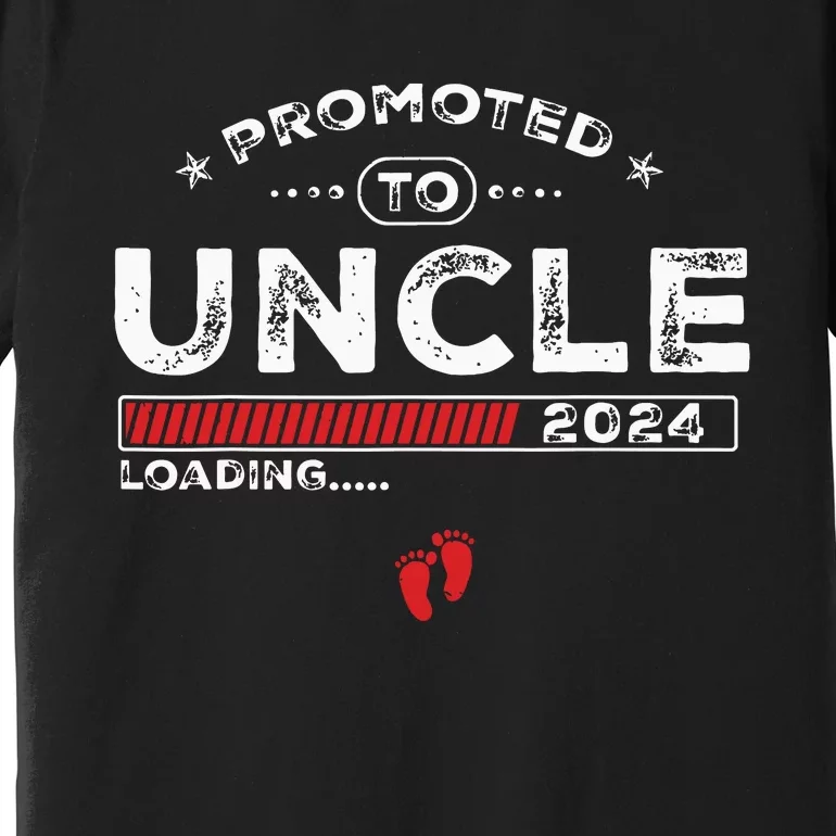 Promoted To Uncle Est 2024 Loading Soon To Be Dad Uncle Premium T-Shirt