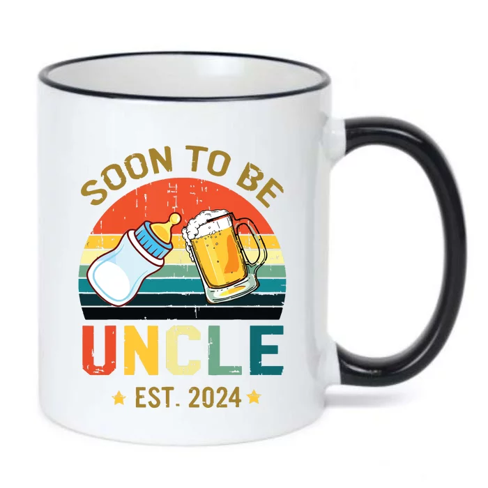 Promoted To Uncle Est 2024 Pregnancy Soon To Be Uncle Black Color Changing Mug