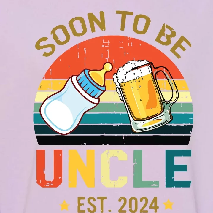 Promoted To Uncle Est 2024 Pregnancy Soon To Be Uncle Garment-Dyed Sweatshirt