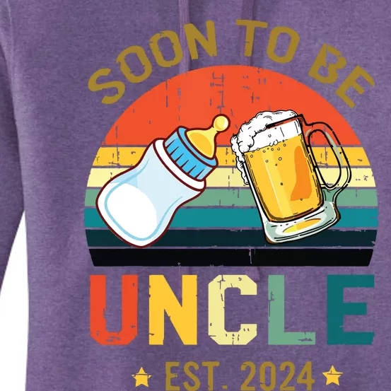 Promoted To Uncle Est 2024 Pregnancy Soon To Be Uncle Women's Pullover Hoodie