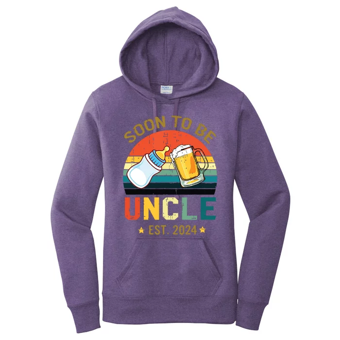 Promoted To Uncle Est 2024 Pregnancy Soon To Be Uncle Women's Pullover Hoodie