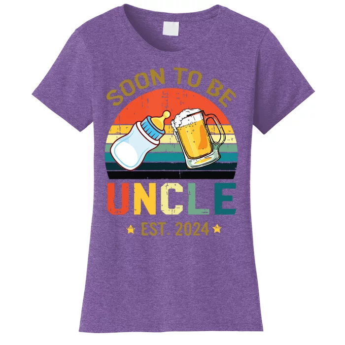 Promoted To Uncle Est 2024 Pregnancy Soon To Be Uncle Women's T-Shirt