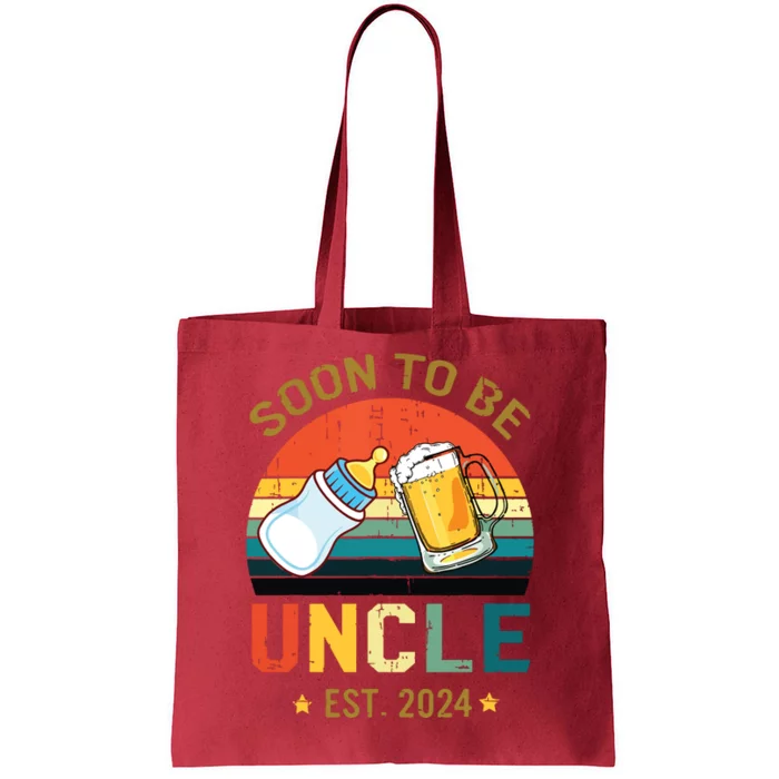 Promoted To Uncle Est 2024 Pregnancy Soon To Be Uncle Tote Bag