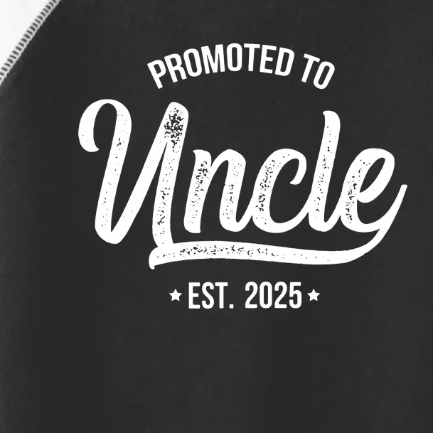 Promoted To Uncle 2025 New Uncle Announcement Uncle Est 2025 Toddler Fine Jersey T-Shirt