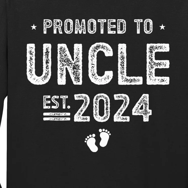 Promoted To Uncle 2024 Soon To Be Uncle Tall Long Sleeve T-Shirt