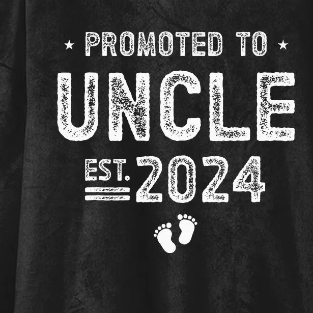 Promoted To Uncle 2024 Soon To Be Uncle Hooded Wearable Blanket