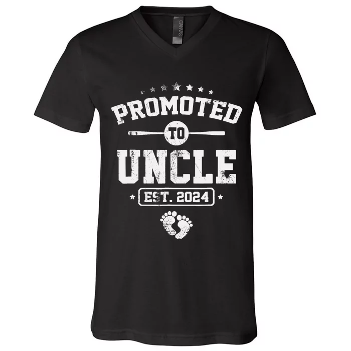 Promoted To Uncle Again 2024 Soon To Be Uncle Again V-Neck T-Shirt