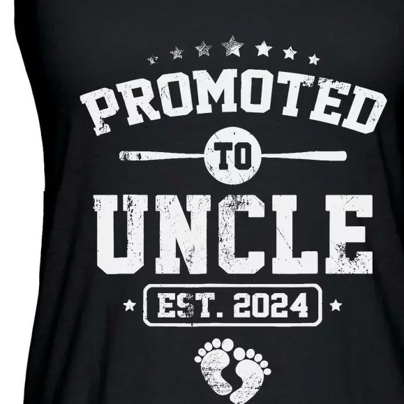 Promoted To Uncle Again 2024 Soon To Be Uncle Again Ladies Essential Flowy Tank