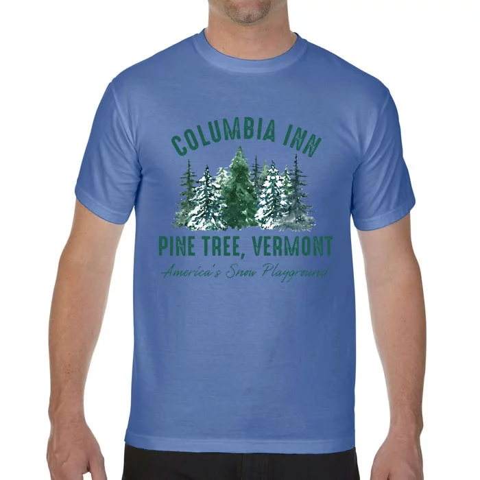 Pine Tree Vermont Always A White Christmas Tree Holiday Comfort Colors T-Shirt