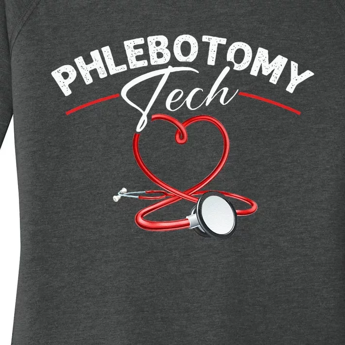 Phlebotomy Tech Veins Phlebotomy Technician Phlebotomist Women's Perfect Tri Tunic Long Sleeve Shirt