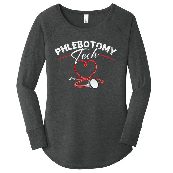 Phlebotomy Tech Veins Phlebotomy Technician Phlebotomist Women's Perfect Tri Tunic Long Sleeve Shirt