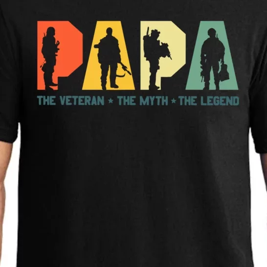 Papa The Veteran The Myth The Legend Veterans Day Pajama Set