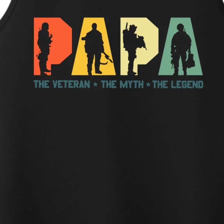 Papa The Veteran The Myth The Legend Veterans Day Performance Tank