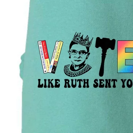 Pride Tees Vote Like Ruth Sent You Gavel Feminists Doggie 3-End Fleece Hoodie