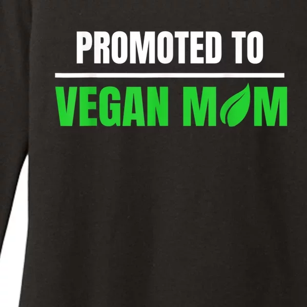 Promoted To Vegan Mom Pregnancy Gift And Mother's Day Gift Womens CVC Long Sleeve Shirt