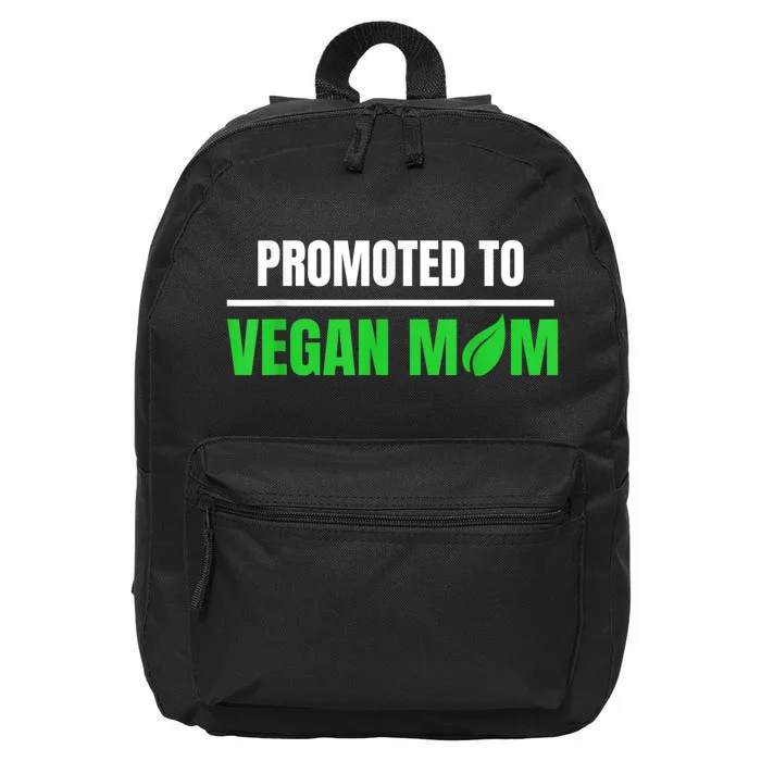 Promoted To Vegan Mom Pregnancy Gift And Mother's Day Gift 16 in Basic Backpack