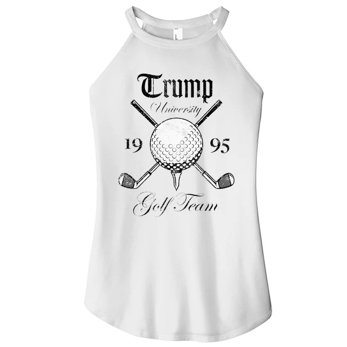 Pro Trump Vintage University Golf Team Funny Gift Women’s Perfect Tri Rocker Tank