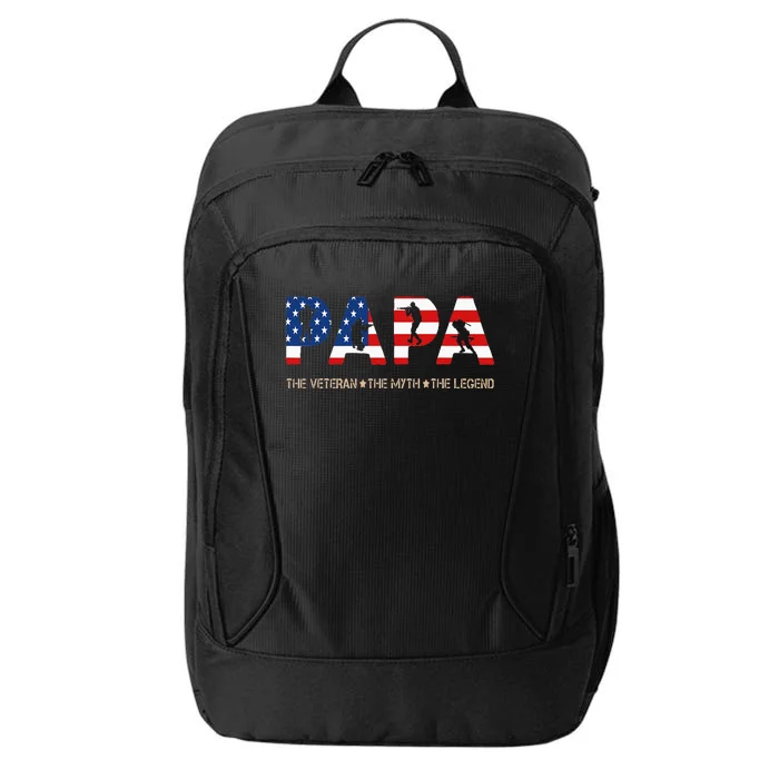 Papa The Veteran The Myth The Legend City Backpack