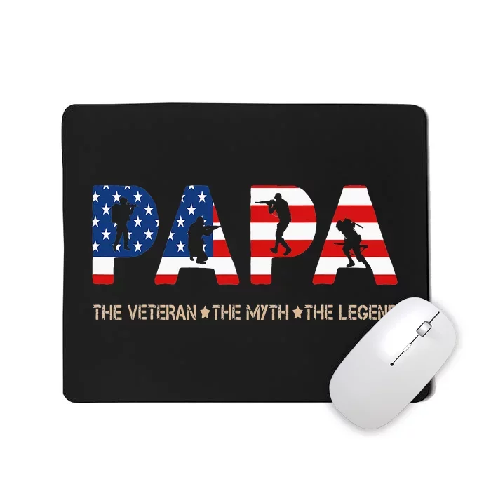 Papa The Veteran The Myth The Legend Mousepad