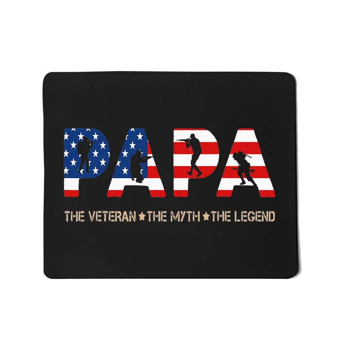 Papa The Veteran The Myth The Legend Mousepad