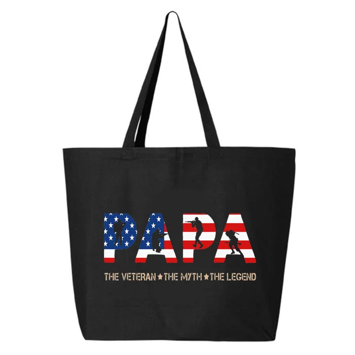 Papa The Veteran The Myth The Legend 25L Jumbo Tote