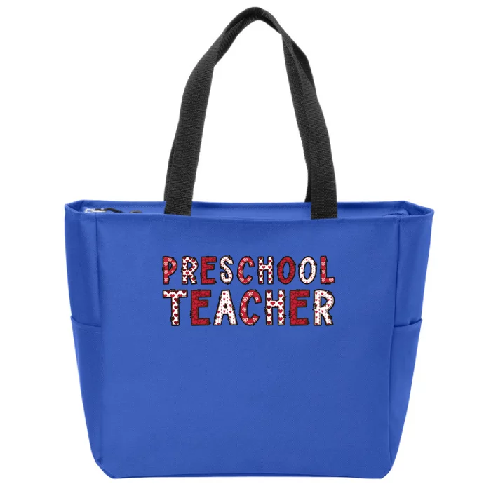 Preschool Teacher Valentines Day Preschool Teaching Gift Zip Tote Bag