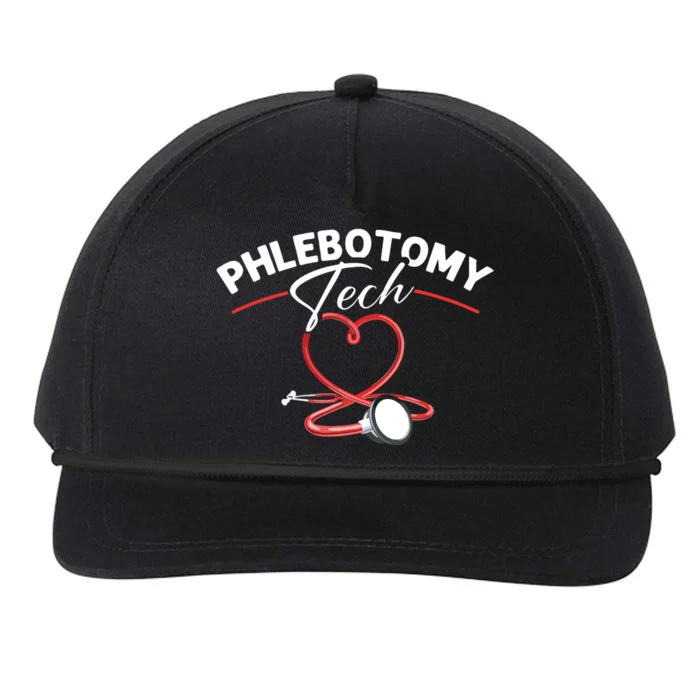 Phlebotomy Tech Veins Phlebotomy Technician Phlebotomist Snapback Five-Panel Rope Hat