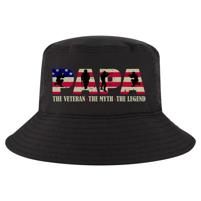 Papa The Veteran The Myth The Legend Cool Comfort Performance Bucket Hat