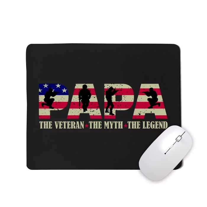 Papa The Veteran The Myth The Legend Mousepad