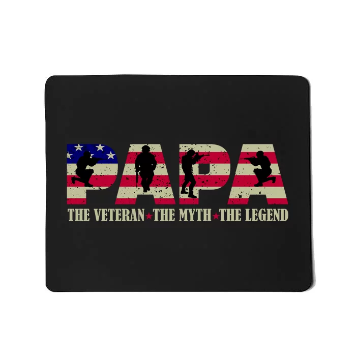 Papa The Veteran The Myth The Legend Mousepad