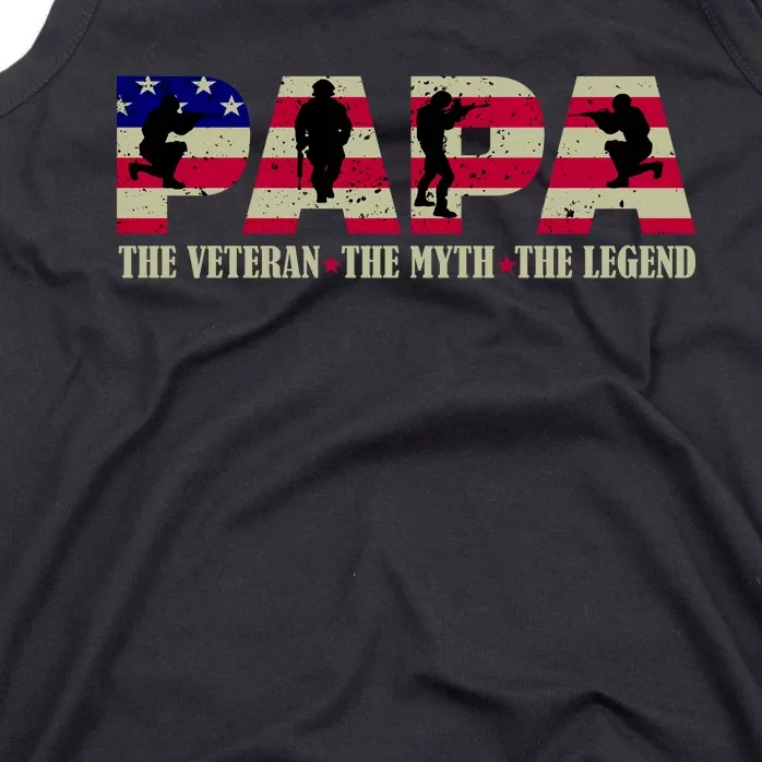 Papa The Veteran The Myth The Legend Tank Top