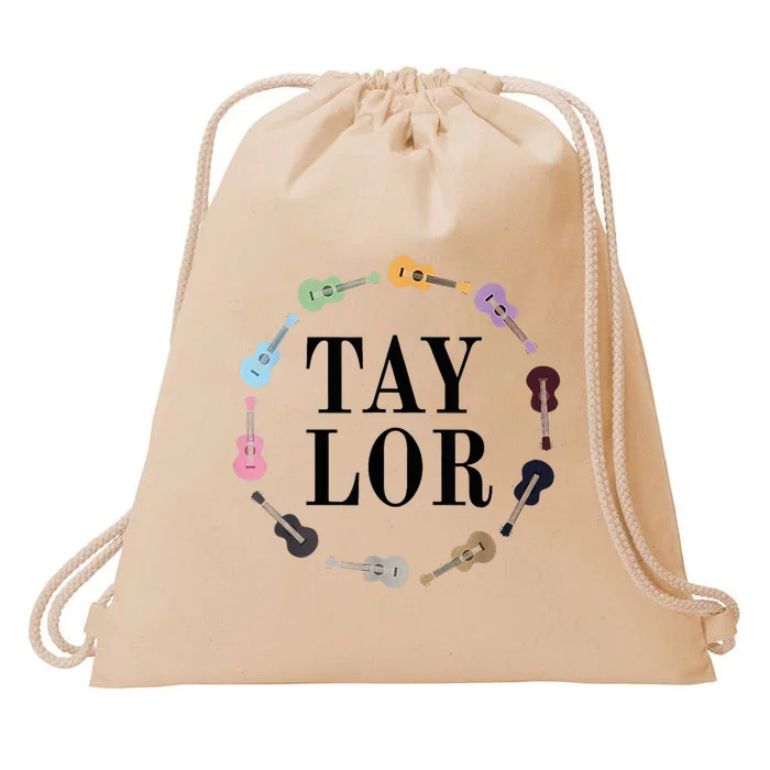 Personalized Taylor Vintage Birthday Girl Design Drawstring Bag