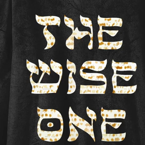 Passover The Wise One Funny Pesach Gift Hooded Wearable Blanket