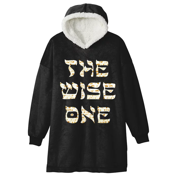 Passover The Wise One Funny Pesach Gift Hooded Wearable Blanket