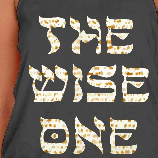 Passover The Wise One Funny Pesach Gift Women's Knotted Racerback Tank