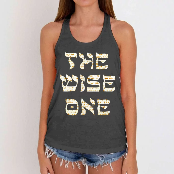 Passover The Wise One Funny Pesach Gift Women's Knotted Racerback Tank