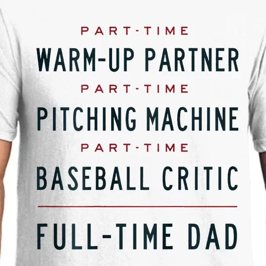 Part Time Warm Up Partner Pitching Baseball Pajama Set