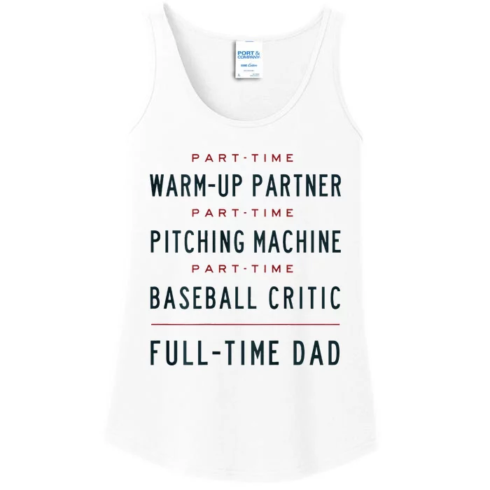 Part Time Warm Up Partner Pitching Baseball Ladies Essential Tank