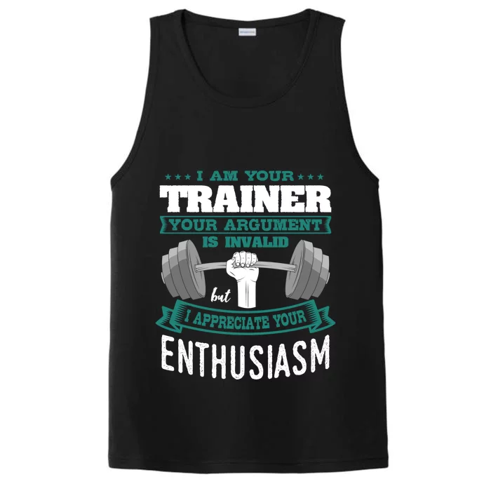 Personal Trainer Workout Coach Gym Fitness Instructor Gift Performance Tank