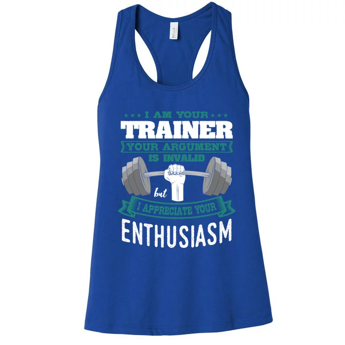 Personal Trainer Workout Coach Gym Fitness Instructor Gift Women's Racerback Tank