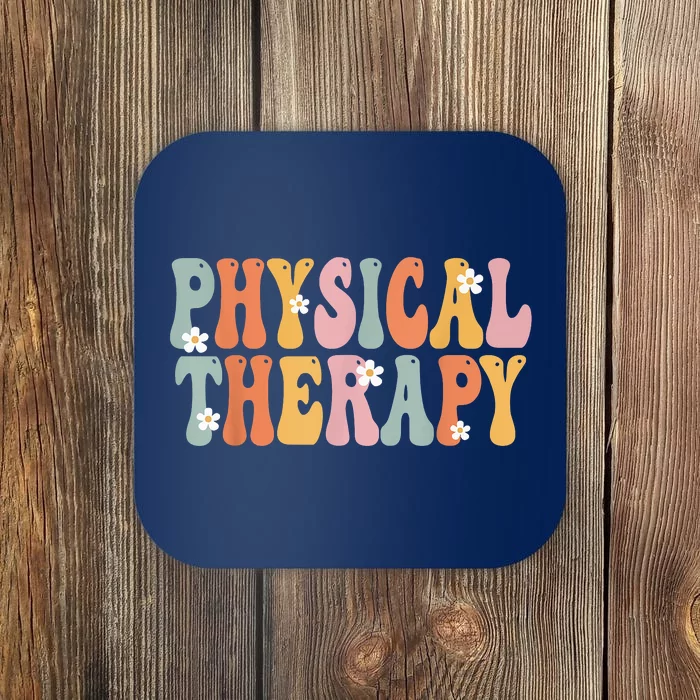 Physical Therapy Week Groovy Appreciation Day For Women Work Coaster