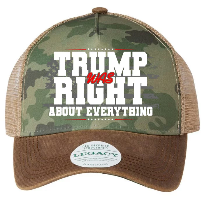 Patriotic Trump Was Right About Everything USA Flag Legacy Tie Dye Trucker Hat