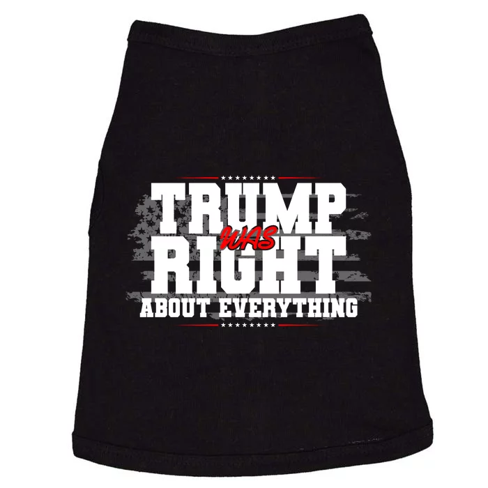 Patriotic Trump Was Right About Everything USA Flag Doggie Tank