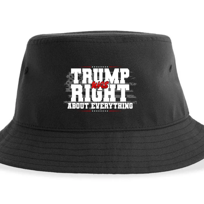 Patriotic Trump Was Right About Everything USA Flag Sustainable Bucket Hat