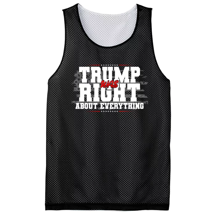 Patriotic Trump Was Right About Everything USA Flag Mesh Reversible Basketball Jersey Tank