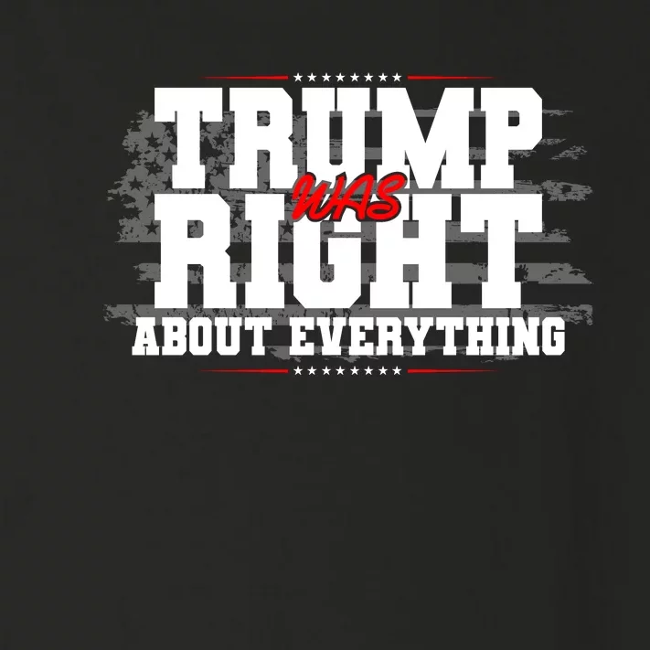 Patriotic Trump Was Right About Everything USA Flag Toddler Long Sleeve Shirt