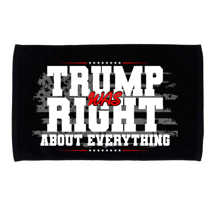 Patriotic Trump Was Right About Everything USA Flag Microfiber Hand Towel