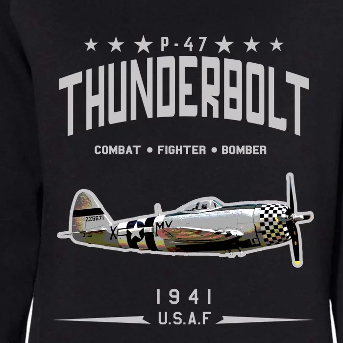 P47 Thunderbolt Ww2 Fighter Plane Womens California Wash Sweatshirt