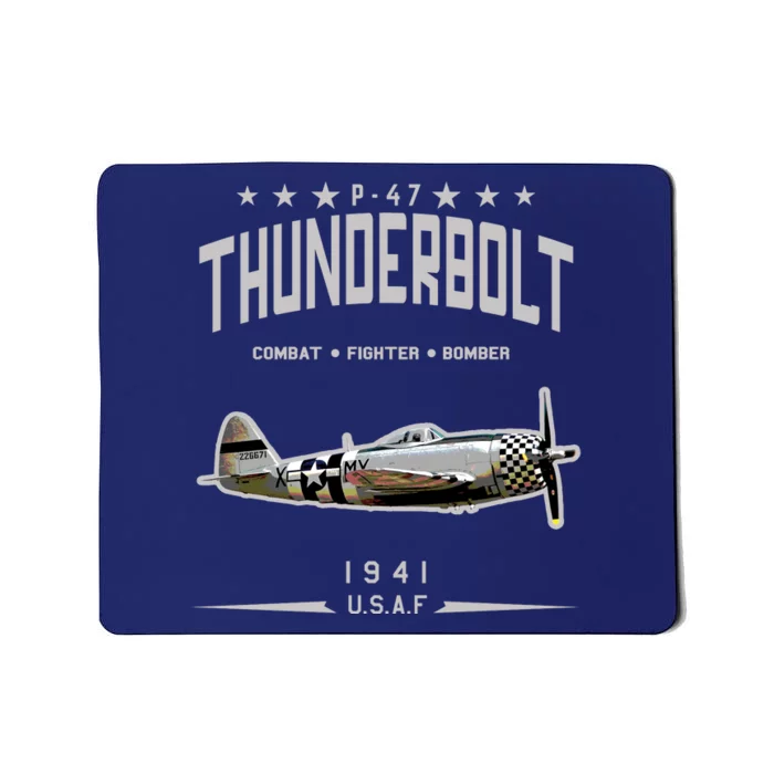 P47 Thunderbolt Ww2 Fighter Plane Mousepad